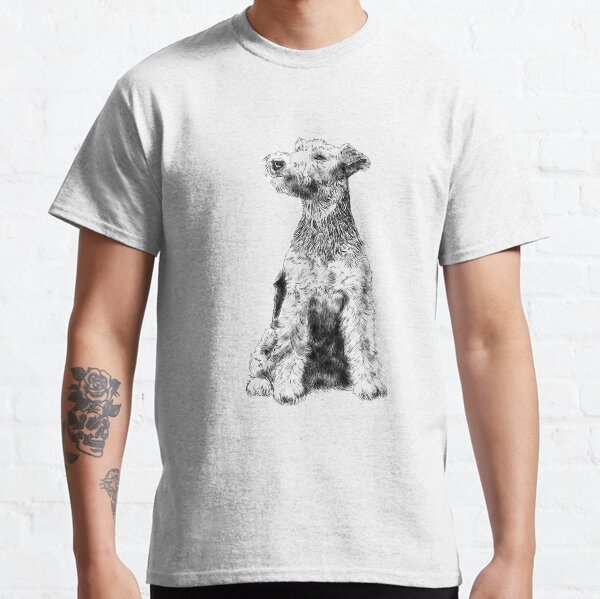 Sitting Welsh Terrier Dog  Classic T-Shirt