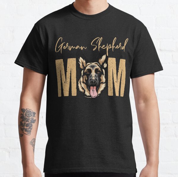 German Shepherd Mom, Dog Mom Shirt, Gift idea for German Shepherd owner, Slim Fit T-Shirt Classic T-Shirt