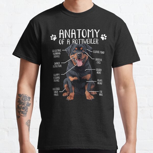 Funny Rottweiler Anatomy Rottie Dog Lover Classic T-Shirt