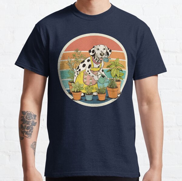 Funny Dalmatian Dog Gardener Classic T-Shirt