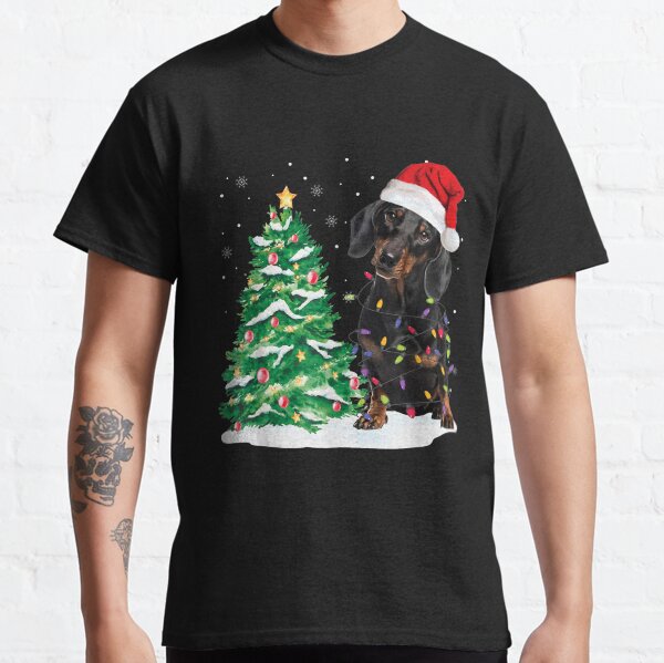 Dachshund Santa Christmas Tree Shirt Funny Dog Lover Classic T-Shirt