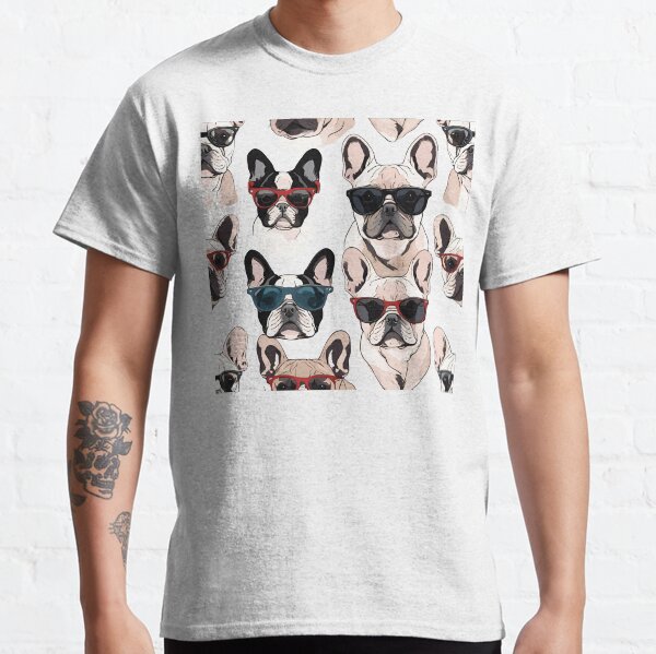 French Bulldog wear sunglasses Classic T-Shirt