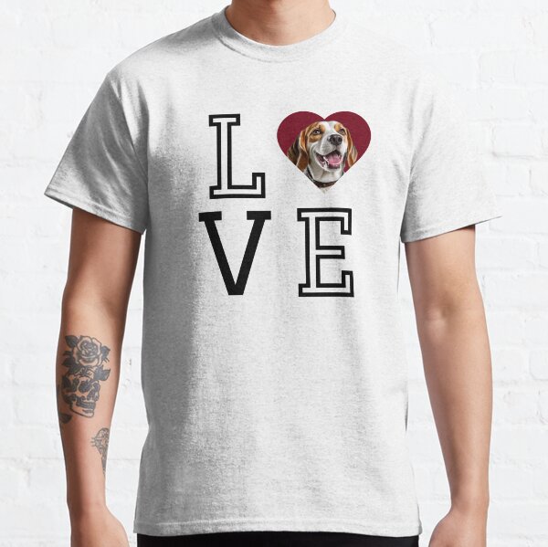 Beagle Love Adorable Dog in Heart Design Classic T-Shirt