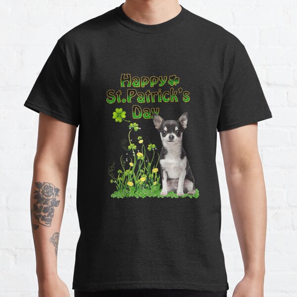 Chihuahua Shamrock St Patricks Day Dog Lover Gift Classic T-Shirt
