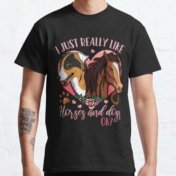 Horse Dog Horses And Dogs Classic T-Shirt