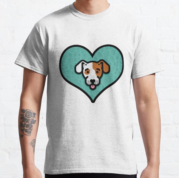 Puppy in The Blue Heart Classic T-Shirt