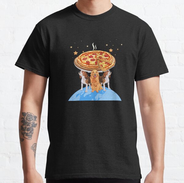 I Love Dogs and Pizza T-Shirt - Funny Dog and Pizza Lover Tee Classic T-Shirt