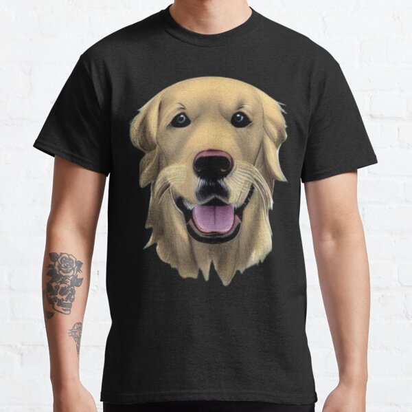 Beautiful Golden Retriever Illustration Classic T-Shirt