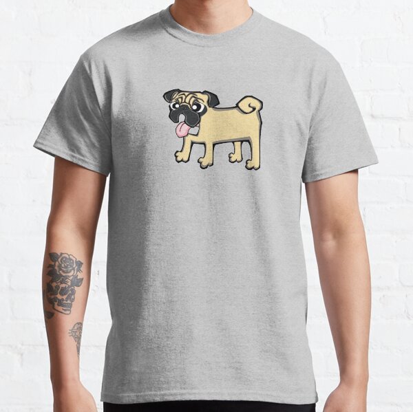 Pug - Fawn (Full Body) WHITE BG Classic T-Shirt