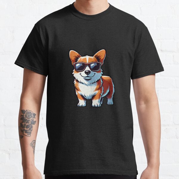Cool Corgi Wearing Sunglasses Classic T-Shirt