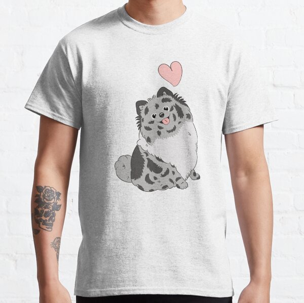 LOVE Blue Merle Pomeranian Classic T-Shirt