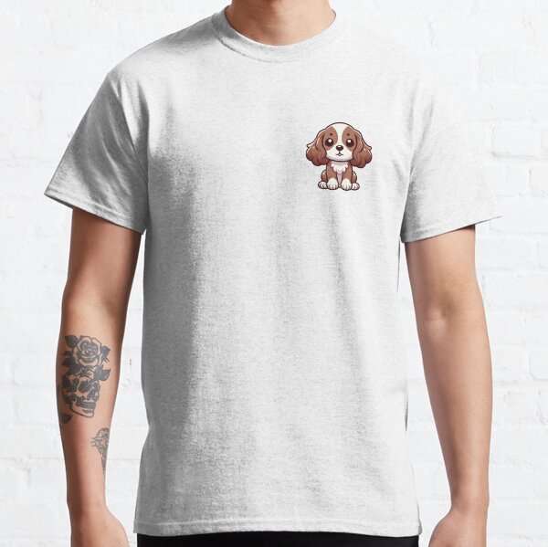Cute Cartoon Brown and White Cocker Spaniel Dog Classic T-Shirt