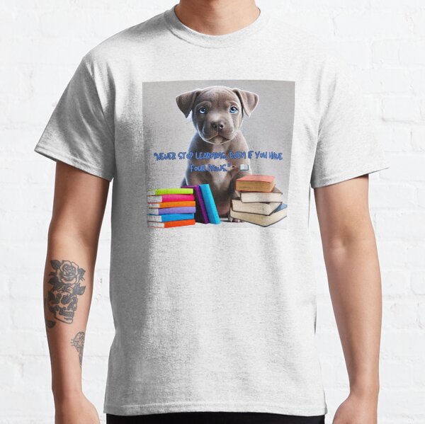 Smart Pup with Books - Cute Study Buddy Classic T-Shirt