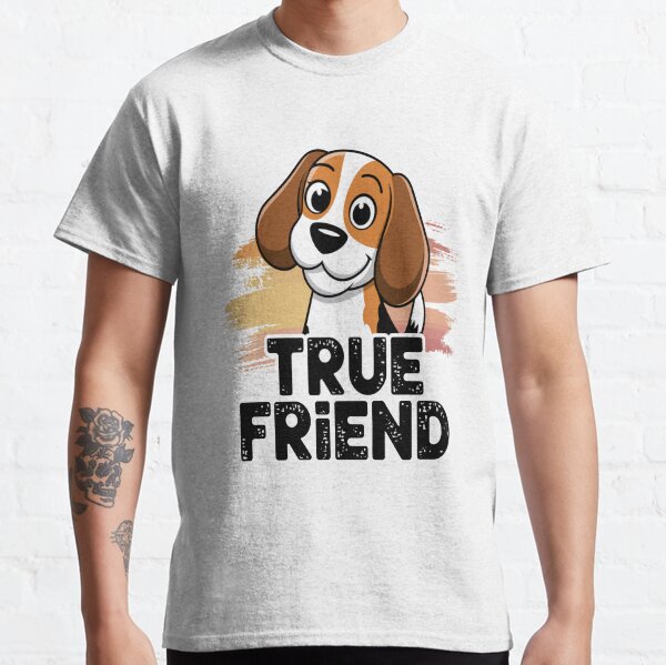 Beagle True Friend  Cute Cartoon Dog Design Classic T-Shirt