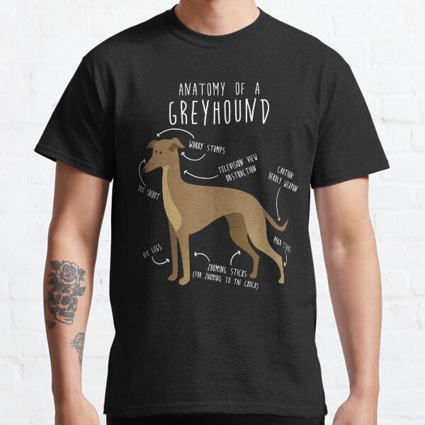Greyhound Dog Anatomy Classic T-Shirt