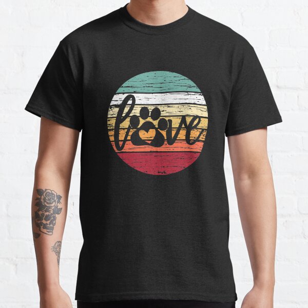 Paw Love - Vintage Style Dog Classic T-Shirt