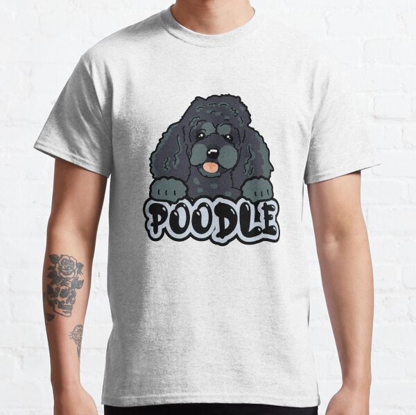 Cute Black Poodle Kawaii Dog  Classic T-Shirt