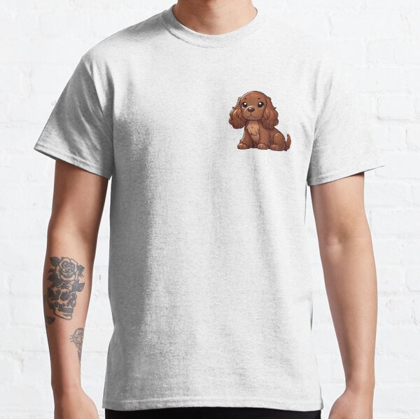 Cute Cartoon Brown Cocker Spaniel Dog Classic T-Shirt