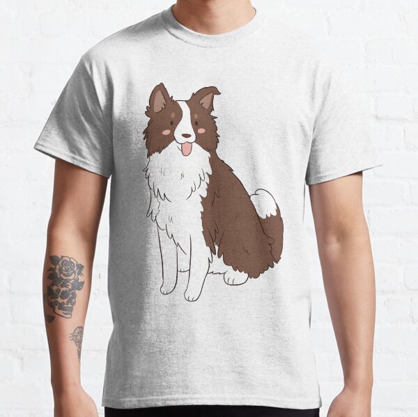 Cute cartoon Red border collie  Classic T-Shirt