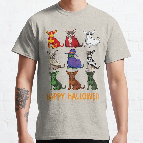 Funny Chihuahua Dog Happy Halloween Dogs Lovers Gifts T-Shirt Classic T-Shirt