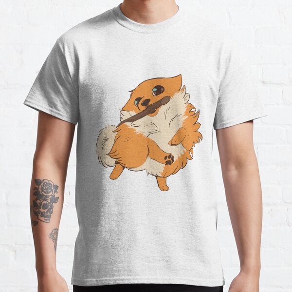 Pomeranian puppy with a stcik Classic T-Shirt