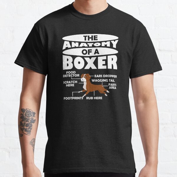 The Anatomy Of A Boxer dog Classic T-Shirt