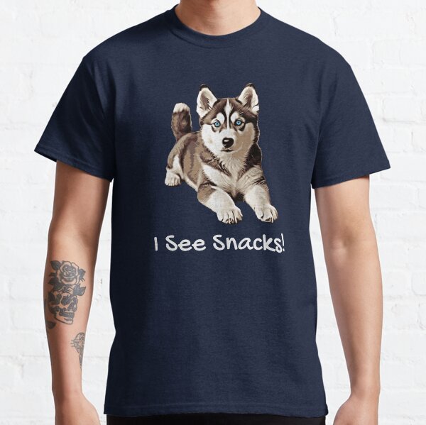 Cute Husky I See Snacks Classic T-Shirt