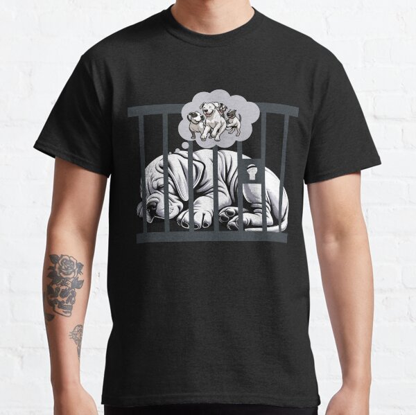 Sad Dogo Argentino Dreaming Classic T-Shirt
