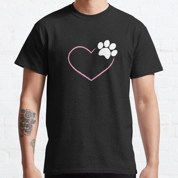 Cute Love Dog Paw Print Funny Dog Animal Lovers Classic T-Shirt