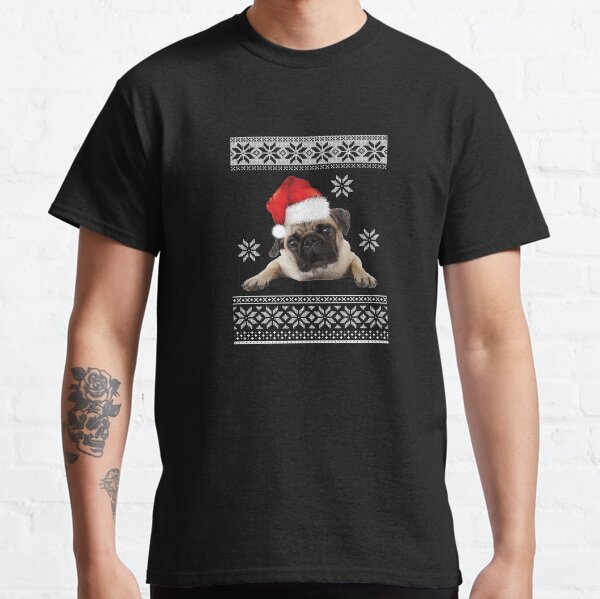 Santa Claus Pug Dog Cute Christmas Ugly Dog Lover Classic T-Shirt