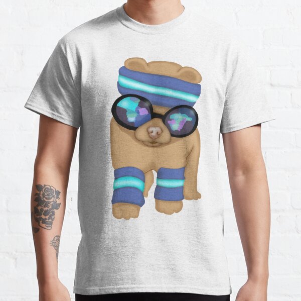 Pomeranian in sunglasses ready to do fitness Classic T-Shirt