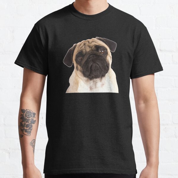 Cute Pug Face Funny Gift For Dog Lovers Classic T-Shirt
