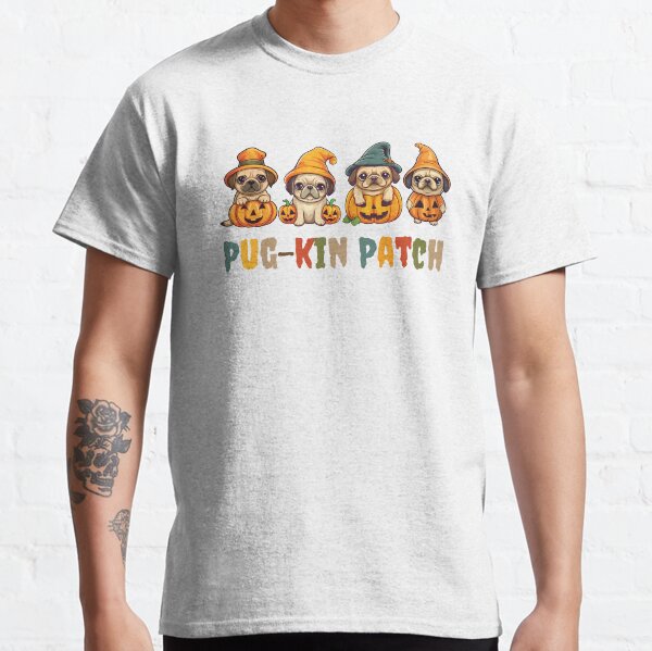 Pug Halloween Shirt - Pug-kin Patch Classic T-Shirt