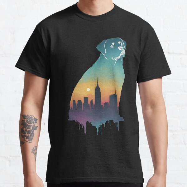 Rottweiler Lover T-Shirts Silhouette Vintage Retro Sunset Dog Mom, Dog Dad,Dog Lover Classic T-Shirt