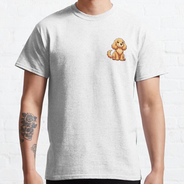 Cute Cartoon Golden Cocker Spaniel Dog Classic T-Shirt