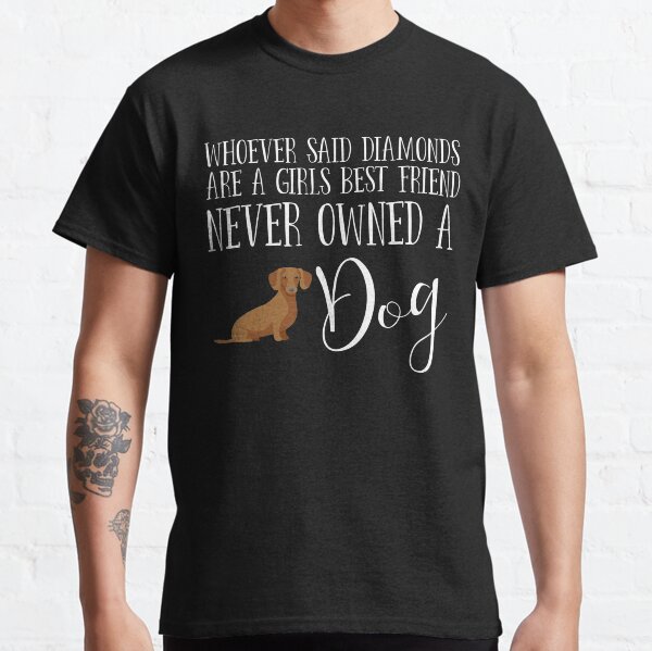 Dachshund Dog T-Shirt Cute I Love My Dog Lover Gift Classic T-Shirt