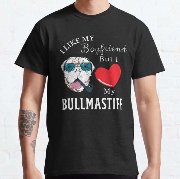I Love My Bullmastiff Dog Girlfriend Gift Classic T-Shirt