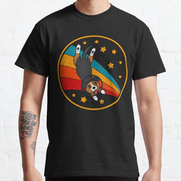 Cute Vintage English Shepherd Owner Retro Dog In Space Classic T-Shirt