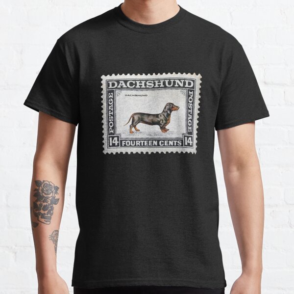 Dachshund Vintage Stamp Classic T-Shirt
