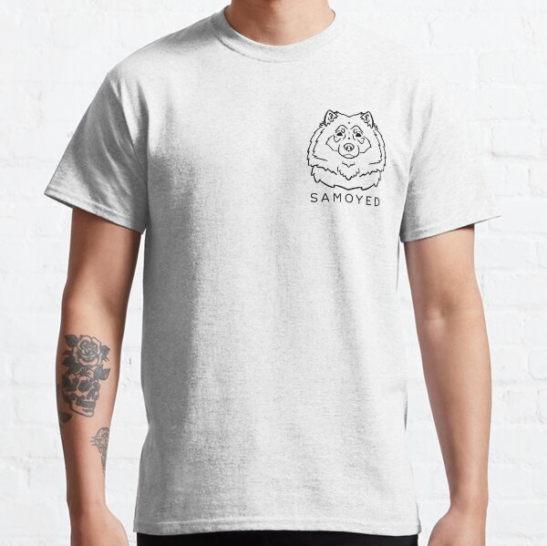 Samoyed Dog Line Minimal Classic T-Shirt