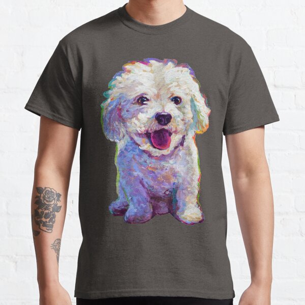 Cute Bichon Frise by Robert Phelps Classic T-Shirt