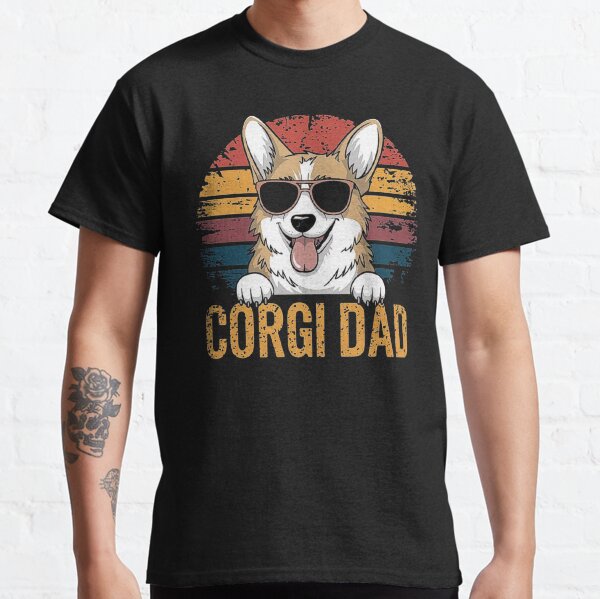 Corgi Dad Retro Sunglasses  Cute Dog Lover Gift Classic T-Shirt