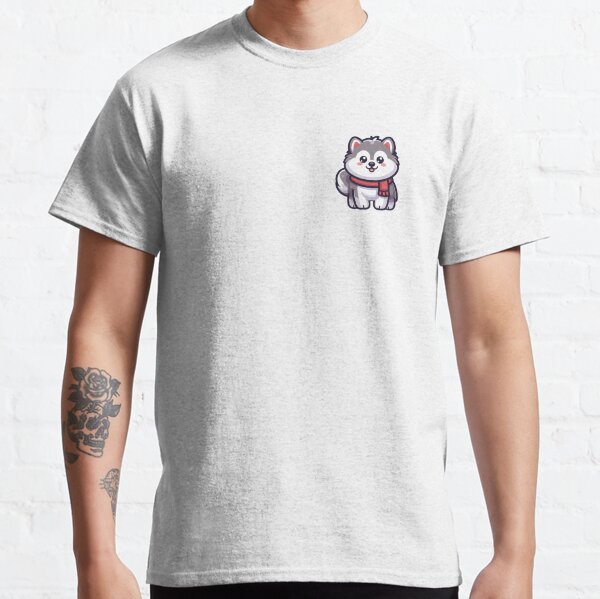 Cute Cartoon Alaskan Malamute Classic T-Shirt