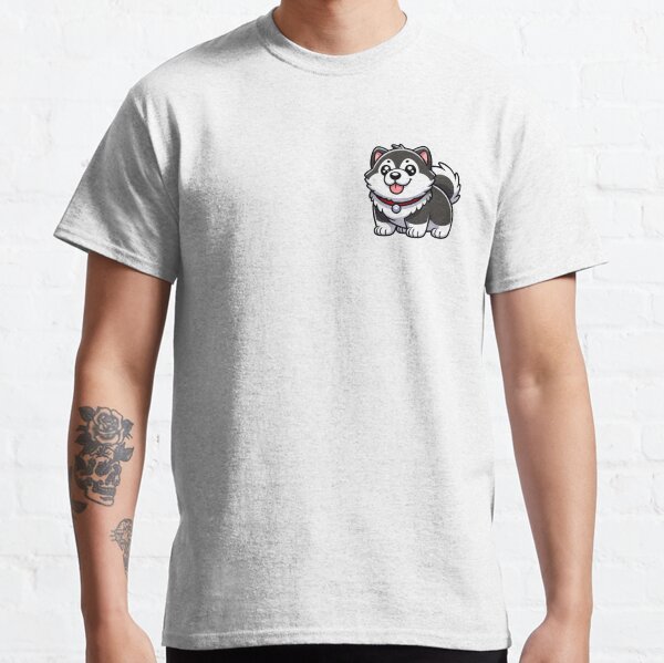 Cute Cartoon Alaskan Malamute Classic T-Shirt