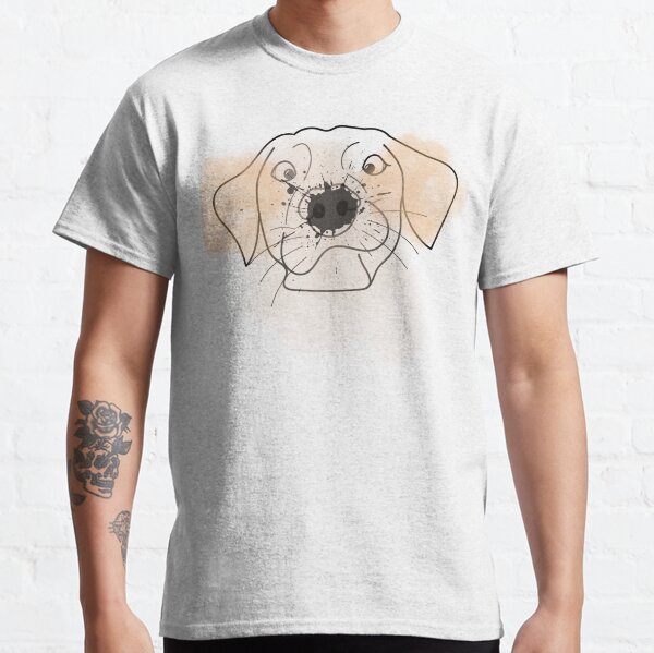 Friendly Dogs Smile Shades of Beige and Brown Classic T-Shirt