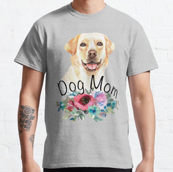 Dog Mom Labrador Flower Design For Teeshirt or Sticker Classic T-Shirt