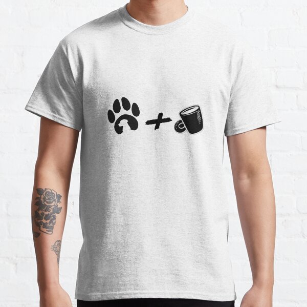Love Coffee and Dog Shirt, Custom coffee and Dog Shirt, Dog and coffee Lover, love PAW shirt, women coffee + dog lover shirt, funny women shirt, Dog Person Gift, valentine dog shirt,men shirt Classic T-Shirt