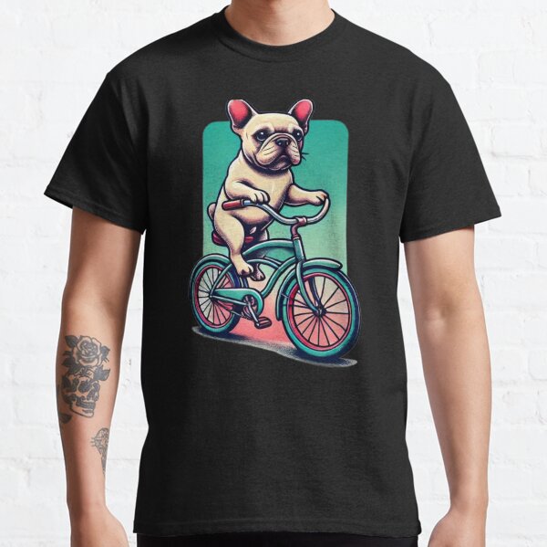 French Bulldog on Wheels Cycling Adventure  Classic T-Shirt