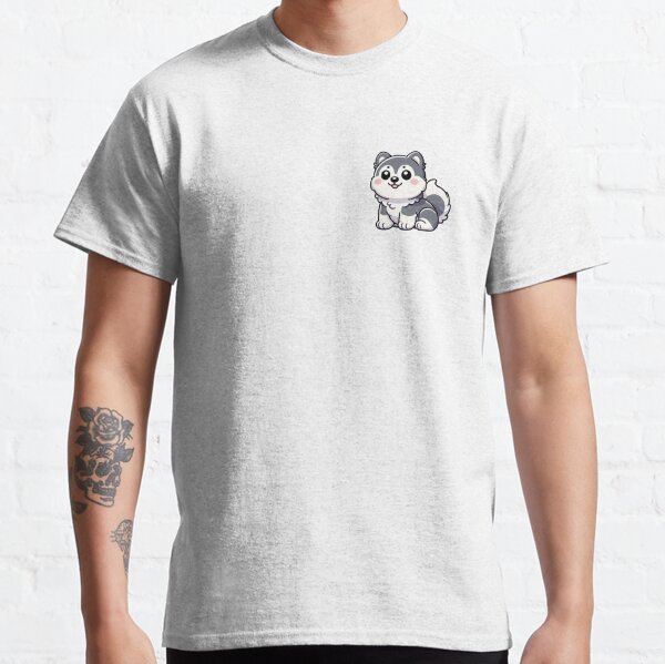 Cute Cartoon Alaskan Malamute Classic T-Shirt