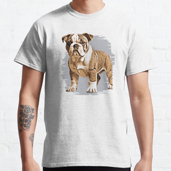 Cute BullDog Heart on Guard Classic T-Shirt